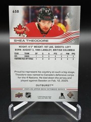 2025-26 UD Extended Team Canada Card Shea Theodore Outburst #658