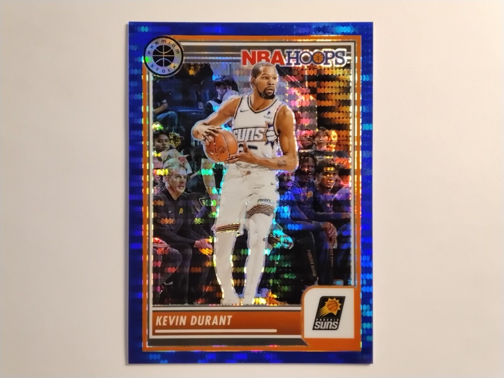 2023-24 Panini NBA Hoops Premium Stock #209 Kevin Durant (SP) Blue Pulsar /75