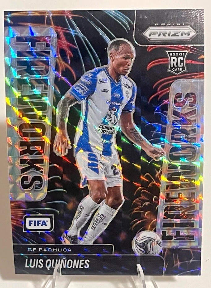 Panini- 2025-26 Prizm FIFA Luis Quinones Fireworks #12 Insert- CF Pachuca