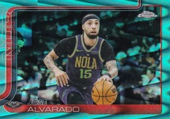 2025 Topps Chrome Basketball Jose Alvarado 187/199 Aqua Raywave #144 PWE