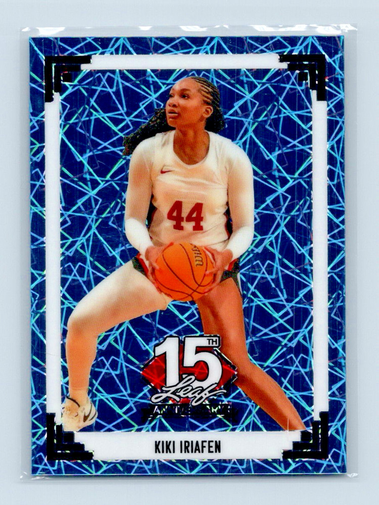 🚨KIKI IRIAFEN 2025 LEAF 15TH ANNIVERSARY BLUE LAZER PARALLEL 3/5‼️