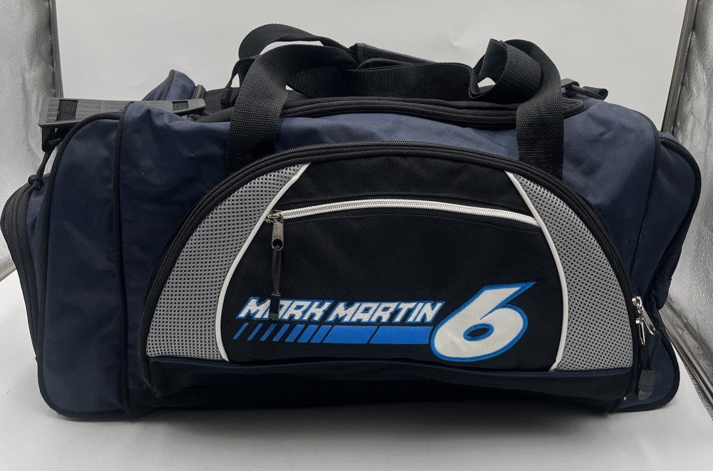 Mark Martin #6 Valvoline Race Day Navy Black Canvas Duffle Bag NASCAR 24x12x12