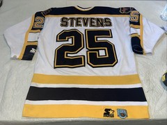 Kevin Stevens Boston Bruins Jersey Mens Medium Euc Vintage White Sewn Starter