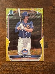2023 Bowman Chrome 1st JACOB REIMER Yellow Orange Vapor Wave /75 #BCP-181 Mets