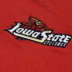 Vintage Iowa State Cyclones Sweatshirt Adult Sz L Red Fruit Of The Loom Stitched