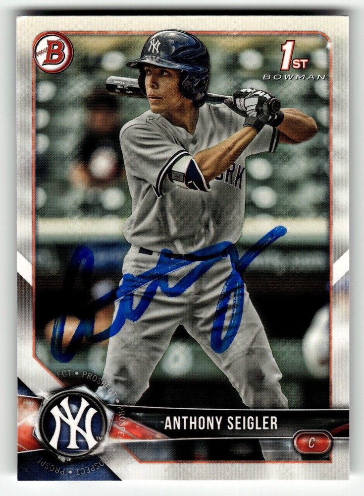 Anthony Seigler #BD-65 New York Yankees 1st BOWMAN IN PERSON AUTO PLS READ