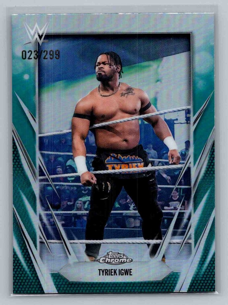 TYRIEK IGWE Teal Refractor 23/299 #190 2026 Topps Chrome WWE