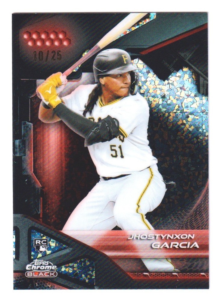 2026 Topps Chrome Black Orange Mini Diamond Refractor RC #/25 Jhostynxon Garcia