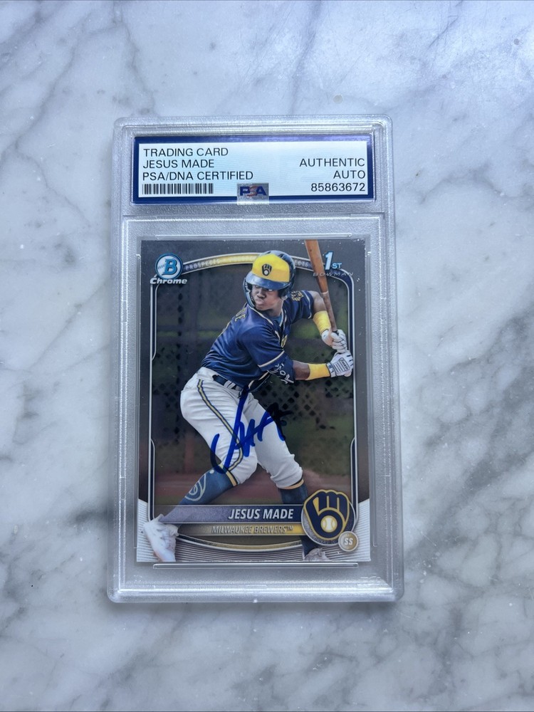 Bowman 2024 Chrome Prospects Jesus Made BCP-50 1st Bowman Auto PSA/DNA Signed
