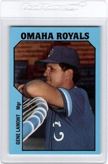 1985 TCMA Omaha ROYALS #22 GENE LAMONT Manager KIRKLAND Illinois