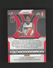 2021 Panini Prizm WNBA #91 Aari McDonald Prizms Silver