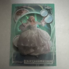 2026 Topps Chrome Disney PIXAR Fairy Godmother Aqua Wave Refractor 28/199 #180