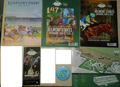 AMERICAN PHAROAH 2 BELMONT STK, 1 KY DERBY, 1 GUEST PROGRAM , BUTTON