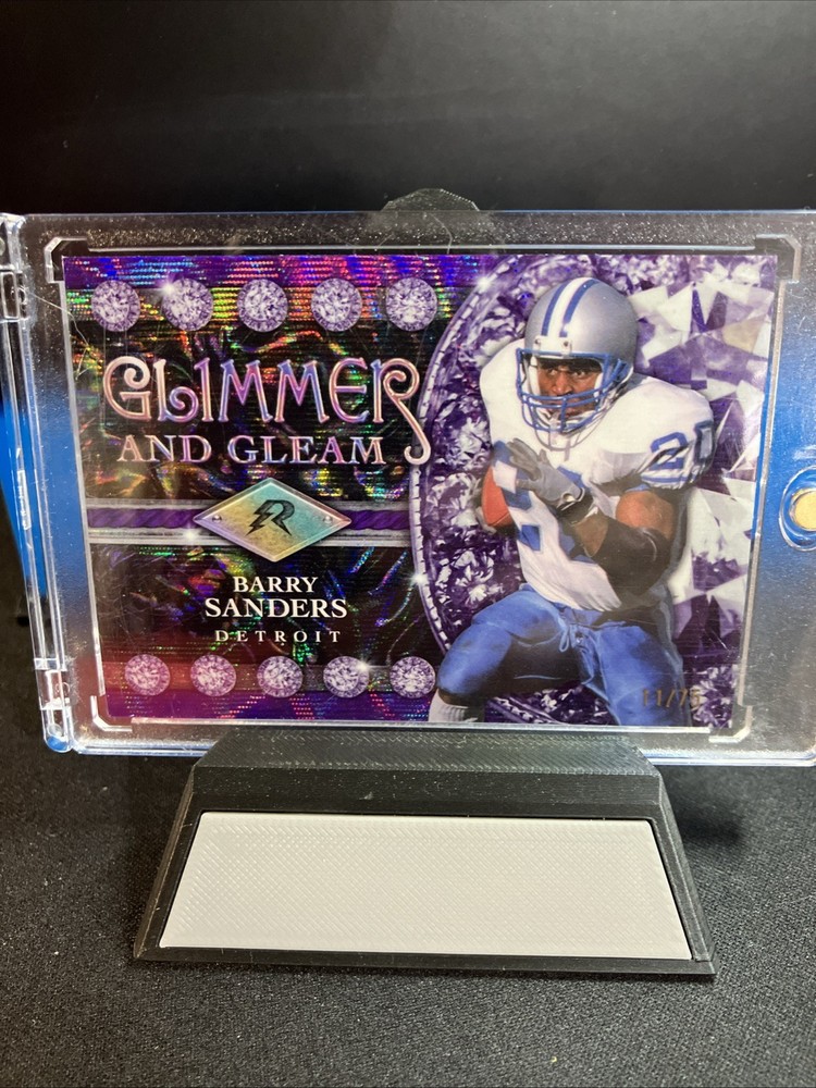 2025 Topps Resurgence Barry Sanders Glimmer & Gleam Purple Refractor /75 #GG-10