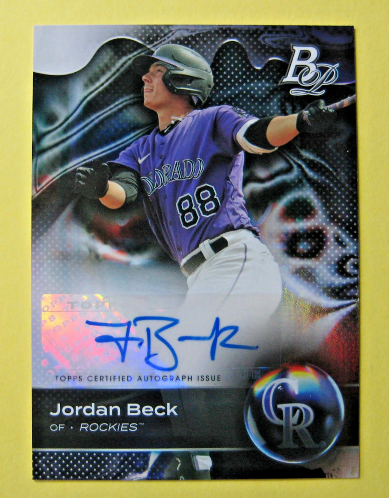 2023 Bowman Platinum TOP-44 Jordan Beck Top Prospect Auto Autograph