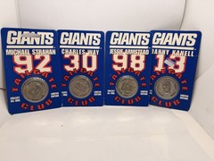 1998 New York Giants Tailgate Club Nickel Silver Coins Strahan Way Armstead Kan…