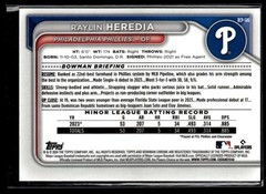 2024 Bowman Chrome Yellow Raylin Heredia /75 #BCP-146