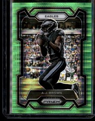 2023 Panini Prizm #236 A.J. Brown Neon Green Pulsar