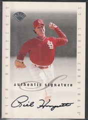 161,1996 Leaf Signature, Original Autograph of Rick Honeycutt, Cardinals