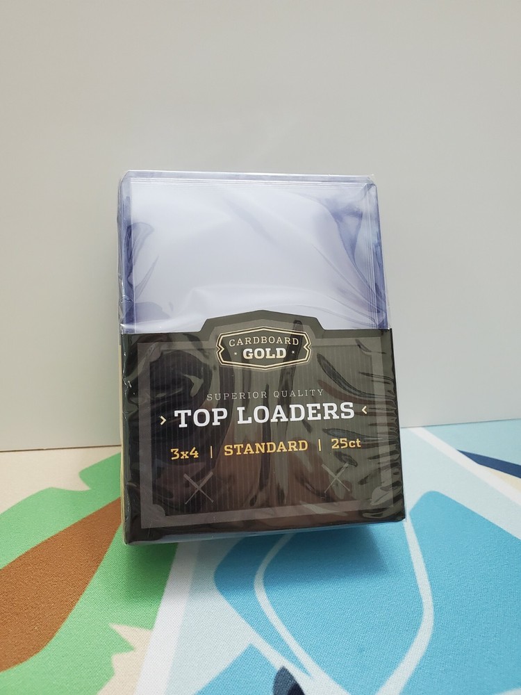 LOT OF 5 (25) Standard 3×4 Top Loaders Cardboard Gold! Five Packs Of 25!