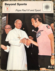 POPE PAUL VI and EDDIE MERCKX 1978 Sportscaster Card #38-17 CYCLING