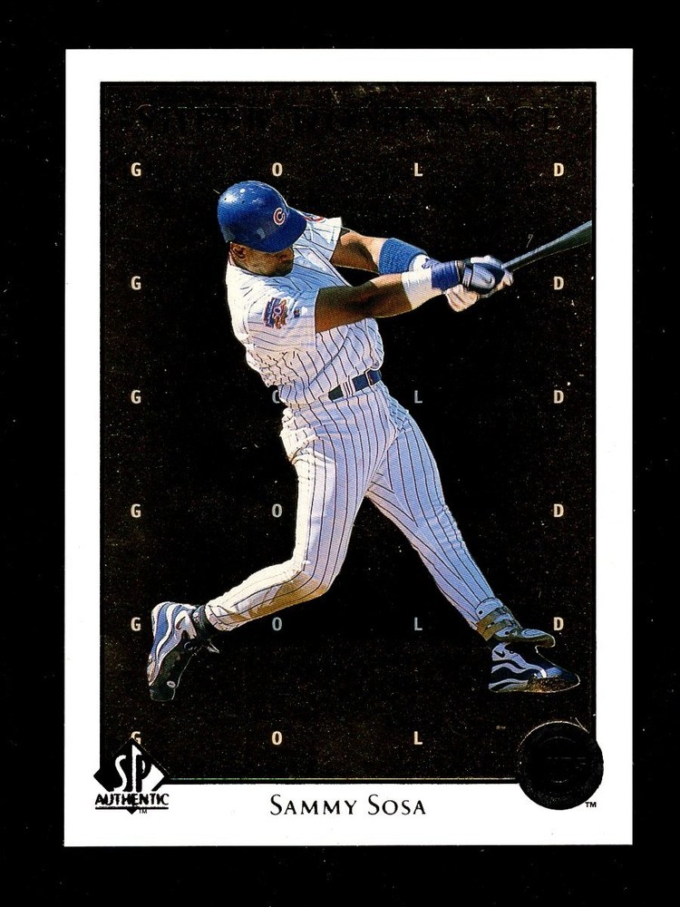 1998 SP AUTHENTIC SHEER DOM,INANCE GOLD SD29 SAMMY SOSA 1045/2000 CUBS
