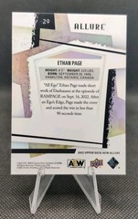 2022 Upper Deck Allure AEW #29 Ethan Page Wrestling Card