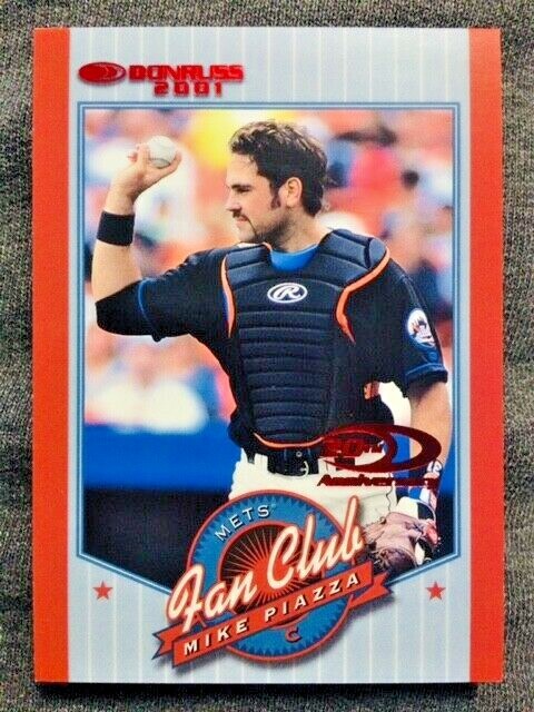 2001 Donruss #215 Mike Piazza Fan Club Short Print SP Card