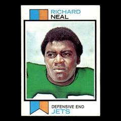 Richard Neal #443 1973 Topps New York Jets Football Card NFL EX
