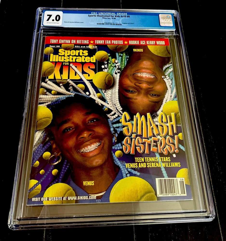 SERENA WILLIAMS ROOKIE MAG VENUS SPORT ILLUSTRATED SI FOR KIDS W CARDS CGC 7.0