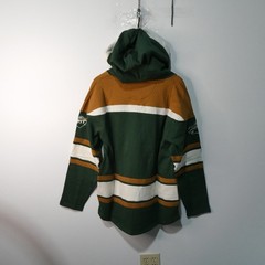 Minnesota Hockey Hoodie Mens Medium Lacer &rsquo;47 Brand Green Striped New