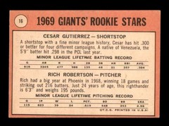 1969 Topps #16 Cesar Guitierrez/Rich Robertson Rookie Stars EX/EX+ X3490953
