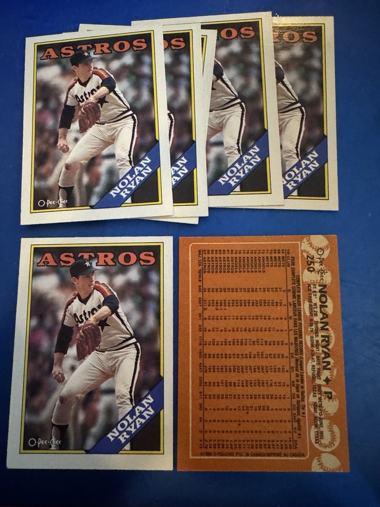 1988 OPeeChee OPC 250 Nolan Ryan Astros