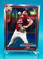 2026 Topps Chrome Baseball Chase Burns 75th Refractor #91CB-30 Reds Rookie Mint