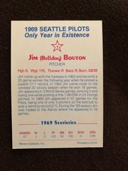 Jim Bouton (Dec. 2019) Signed Autograph Baseball Card Seattle Pilots NY Yankees