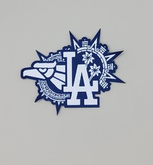 Los Angeles Dodgers México Aztec La Baseball Woven Iron-on Patch