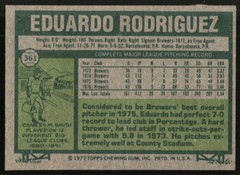 1977 Topps Eduardo Rodriguez #361 Milwaukee Brewers