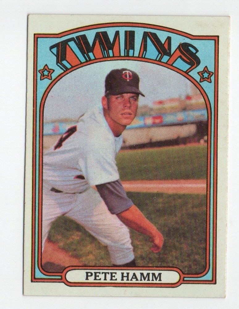 PETE HAMM MINNESOTA TWINS #501 1972 TOPPS EX-NM CREASE FREE CLEAN