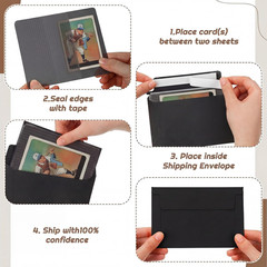200 Pcs Trading Card Shipping Set 4 » X 6 » Card Envelopes and Shipping Protecto