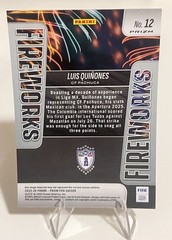Panini- 2025-26 Prizm FIFA Luis Quinones Fireworks #12 Insert- CF Pachuca