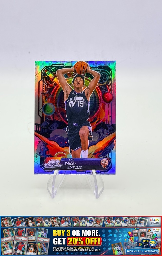 2025-26 Topps Chrome Cosmic Ace Bailey Rookie #PRP-20 Propulsion Refractor Jazz