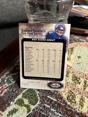2002 Fleer Box Score Debuts #13 Jeremy Shockey/2002 – FB Sharp Corners Centered
