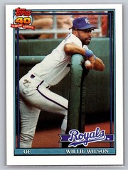 Willie Wilson 1991 Topps #208 Kansas City Royals – Free Shipping