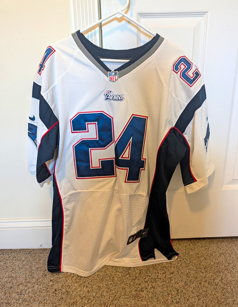 Nike New England Patriots Darrelle Revis #24 White Red Navy NFL Jersey