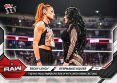 2026 Topps Now WWE #86 Becky Lynch Stephanie Vaquer RAW PRESALE