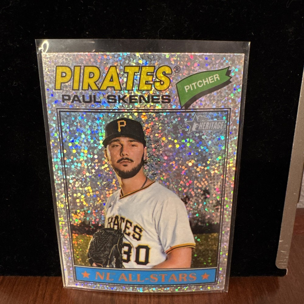 2026 Topps Heritage Paul Skenes #33 NL All-Stars Chrome Silver Sparkle Refractor