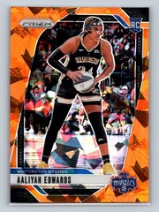 2024 Panini Prizm WNBA #70 Aaliyah Edwards Ice Orange Prizms