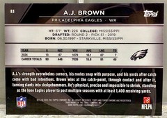 JERSEY NUMBER MATCH! 2025-26 Topps Chrome Black AJ Brown Blue Wave 11/150! PATS!