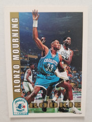 1992-93 NBA Hoops Alonzo Mourning #361 Rookie RC Charlotte Hornets