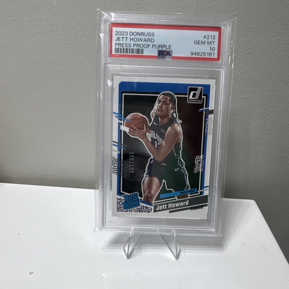 Donruss 2023 Jett Howard Rated Rookie Press Proof Purple #212 PSA 10 Magic /199